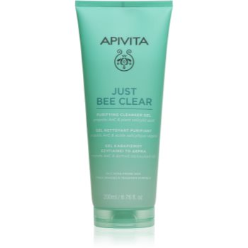 Apivita Just Bee Clear Purifying Cleanser Gel gel de curatare facial impotriva acneei - imagine 2